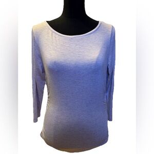 White House Black Market Beige Long Sleeve Blouse, Size Small